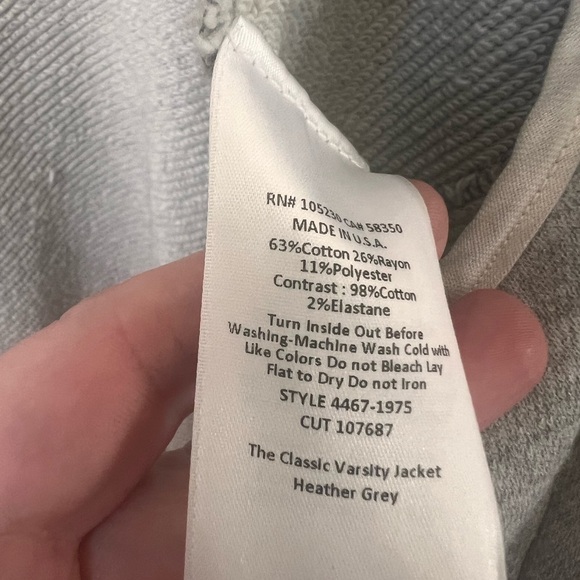 NWT Current/ElliottThe Classic Varsity jacket size 3 Large - Picture 7 of 8